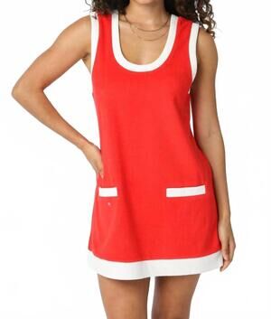 NEW OLIVACEOUS atlas dress in red